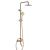 Milano Calli Rain Shower Column-Complete Set Matt Gold