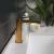 Milano Teriz Basin Mixer Tap with Pop Up Waste & Flexible Pipe - Matte Gold
