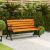 Garden 3 Seater Park Bench - Brown