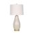 Jonathan Ceramic Table Lamp In Cream Glaze With Gold Base