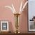 Ss21 Decimus Floral Texture Vase With Base L 19X19X47 Cm Gold Vdal-107