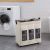 Oliver Triple Laundry Hamper with 4 wheels Off White 55X35X60 HCM