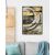 Kellan Gold Foil Circle Morden Wall Art L 83 x W 123 cm N1489