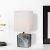 Aw21 Arvin Ceramic Table Lamp Black Stone+Off White 13×11×H30Cm