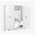 Marcelus 6 Door Wardrobe - White / Golden