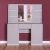 Elettra Dresser With Mirror + Stool - White / Taupe