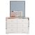 Ezekiel Dresser with Mirror-White / Silver