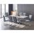 Delmon 1+8 Dining Set-Marble Glass / Light Grey