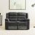 Allende 2 Seater Fabric Motion Recliner - Smoke Grey