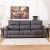 Efraim 3 Seater Half Leather Sofa - Black