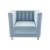 Catriona One Seater Fabric Sofa - Light Blue