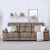 Efraim 3 Seater Half Leather Sofa - Brown