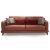 Bond Three Seater Fabric Sofa - Dusky Red