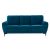 Glasgow 3-Seater Fabric Sofa - Velvet Teal