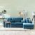 Simmons Right Corner Fabric Sofa-Blue