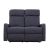 Gizmo 2 Seater Fabric Recliner - Charcoal