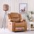 Marji 1 Seater Manual Air Leather Recliner with Cupholder and Storage - Tan