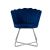 Bosley Accent Chair - Dark Blue / Silver