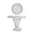 Kerwin Console With Mirror - Silver / Black