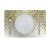 Glamour Glitter Metallic Mirror Look Printed Placemat Gold AEC-29614