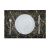 Glamour Pu Leather Placemat( With Polyester Backing) Black/Gold 43X30cm AAS-P-30017B