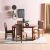 Theresa 1+4 Dining Set - Burnish Oak / Dark Brown