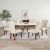 Brody 1+6 Marble Dining Set - White / Oak