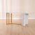 Flamingo 6 Seater Dining Table - Grey Marble / Brown