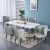 Maritoni 1+6 Dining Set - Ceramic White / Grey / Matte Gold