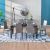 Rhian 1+6 Dining Set-Grey / Black Marble
