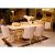 Arora 1+6 Dining Set - Cream / Golden