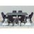 Form 1+6 Dining Set - Black / Dark Grey