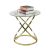 Leeland End Table-Clear Glass / Golden
