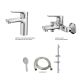 Milano Concept 3 Pcs Set- Basin Mixer, Shower Mixer & Shower Kit