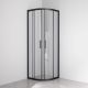Milano Shower Cubicle 90x90 Matt Black (Kl5296422-Round)