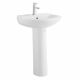 MILANO WASH BASIN W/PEDESTAL 189 -R WHITE MADE IN CHINA