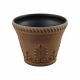 Flower Pot With Plate - P Brown - Kd9904P+220