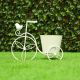 Metal Cycle Pot 46X20X36Cm - White Jf211579