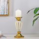 Juliet Candle Holder Gold,White 9.5X9.5X25.8cm