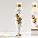 Remy Candle Holder Gold,Marble 12.5X12.5X35XCM