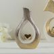 Ss22 Lori Vase White, Gold 15.3X6.8X25.5Cm Xy-6265Brs