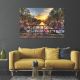Diana Sunrise Glass Wall Art Multi 120X80X0.4Cm
