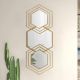 Alayna Hexagon Shape Mirror Gold