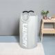 Oliver Laundry Hamper With Aluminum Tube Handle Light Grey 38 X72HCM FB20006