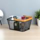 Ss22 Oliver Storage Basket With Bamboo Handle Black 30 X 22 X 14 Hcm Cb19154-004