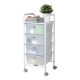 Oliver 4-Tier Bath Storage Cart With Drawer White 34 X 32.5 X 80.5CM CK03052C-004