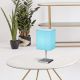 Aw21 Maggie Metal Table Lamp Chrome+Blue 13×11×H27.5Cm