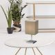 Aw21 Maggie Metal Table Lamp Chrome+Taupe 13×11×H27.5Cm