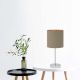 Aw21 Teo Metal Table Lamp Chrome+Taupe 18×H41Cm