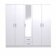 Astoria 5 Door Wardrobe - White